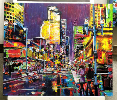 Nights Out | Oil And Acrylic Painting in Paintings by Janice Mather