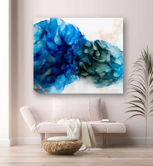 'FLUID IX' - Luxury Multi-Layered Resin and Alcohol Inks Art | Paintings by Christina Twomey Art + Design