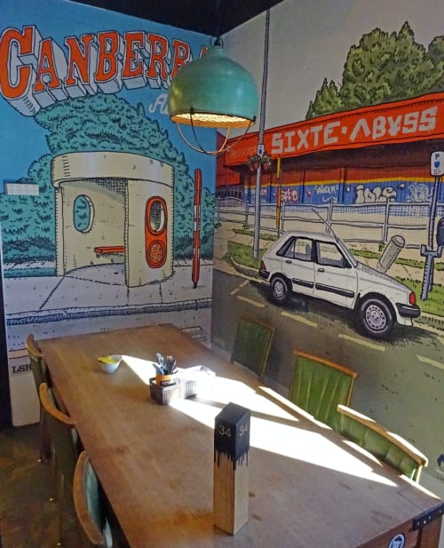 Canberra Walls | Murals by Trevor Dickinson | Lonsdale Street Cafe in Braddon