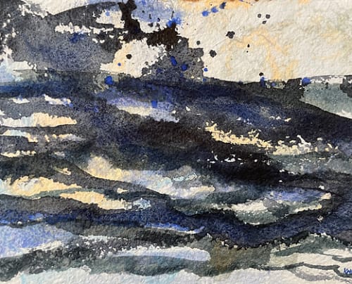 Exultation - 9x12inch botanical painting on paper | Paintings by KMOK Art