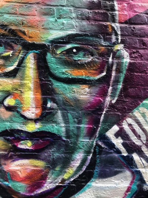 Ruther Bader Ginsburg Mural | Street Murals by Bianca Romero | First Street Green Cultural Park in New York