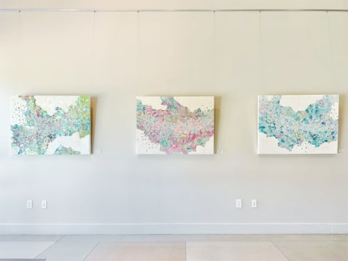 Vidi Veni Amavi | Wall Treatments by Chieko Shimizu Fujioka | Firehouse Arts Center in Pleasanton