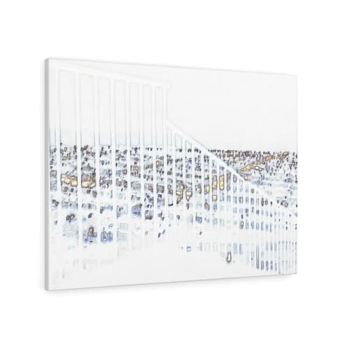 Stairs To The City 4303 | Prints in Paintings by Petra Trimmel