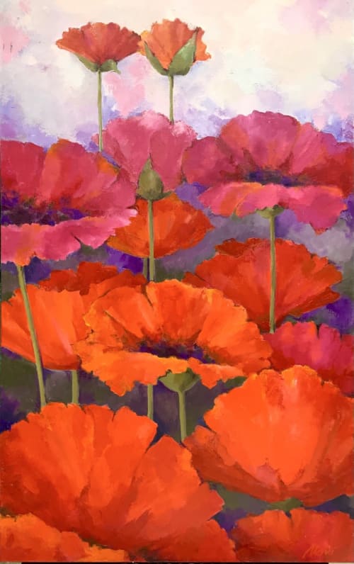 Red popies | Paintings by Marina Saba Fine Art