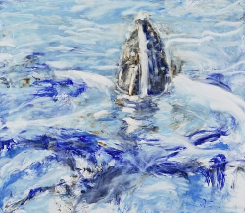 SOLD PRIVATE COLLECTION: LIVING OCEANS - MAUI VI | Oil And Acrylic Painting in Paintings by Betty Jo Costanzo