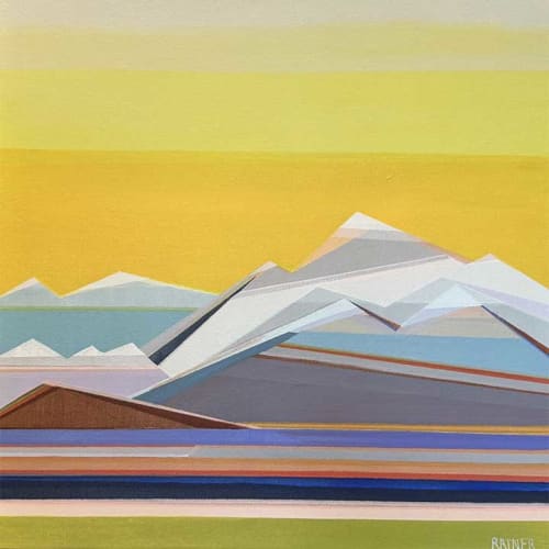 Sunshine Days, 20in x 20in, Acrylic on Canvas | Oil And Acrylic Painting in Paintings by Shilo Ratner