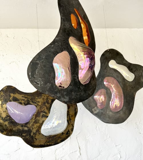 steel and glass hanging sculptures | Wall Hangings by Kelly Witmer