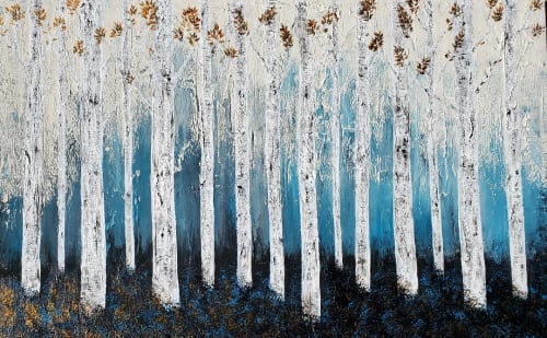 Aspen Winters Day | Paintings by Liz Johnston