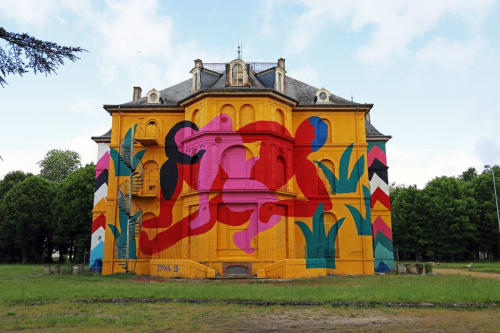 Chateau De La Valette Mural By Louis Lambert Aka 3ttman Seen At Festival Label Valette Pressigny Les Pins Wescover