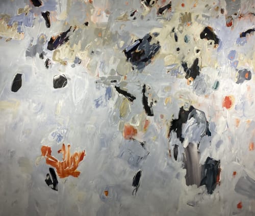 "Winter's Rust"  67" x 76"  - Large neutral abstract | Oil And Acrylic Painting in Paintings by Jane Burton, Abstract Painting | San Francisco in San Francisco