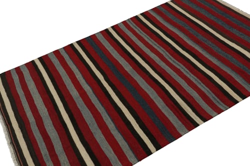 Rug & Kilim’s Afghan Tribal Kilim Rug in Red with Geometric | Rugs by Rug and Kilim