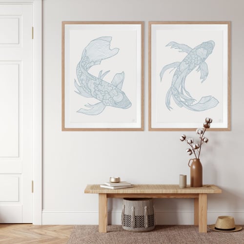 Lucky Fish - Koi & Kei - Water - Framed Art | Art & Wall Decor by Patricia Braune