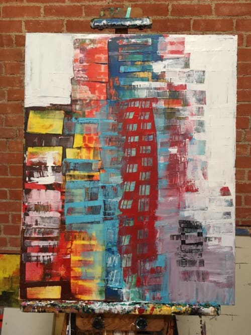 The Red Building | Paintings by Lara Lenhoff Art