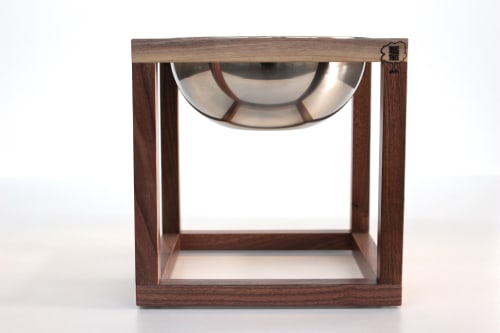 Single Dog Feeder | Storage Stand in Storage by Wake the Tree Furniture Co