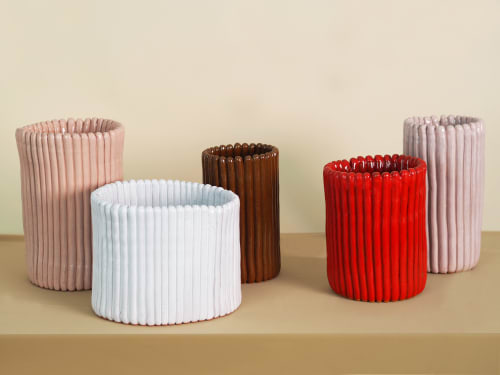 Ceramic vases, "nude" | Vases & Vessels by Tero Kuitunen