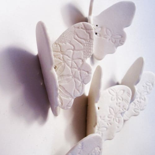 Lace Wings - Set of 21 | Wall Hangings by Elizabeth Prince Ceramics