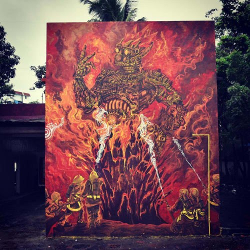 Street Mural | Street Murals by Yantr | Fire Brigade Station Aundh in Pune