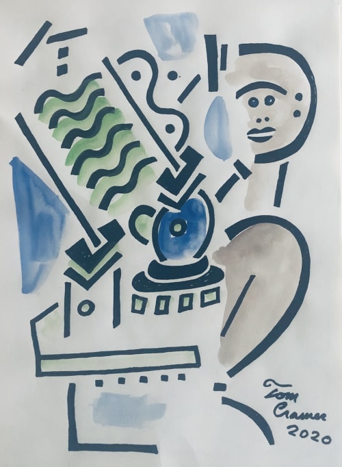 figure  in interior | Watercolor Painting in Paintings by Tom Cramer