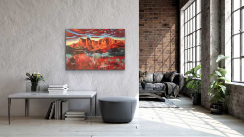 Arizona Sunset, Red Rocks | Paintings by Sue Graham