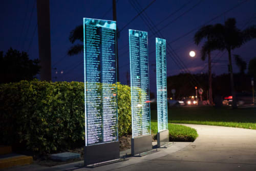 Veterans Memorial Wall | Public Sculptures by Zac Knudson | Tamarac Veterans’ Park in Tamarac