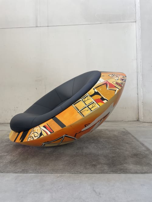 UFO Rocking Chair BASQUIAT Edition | Chairs by Mavimatt