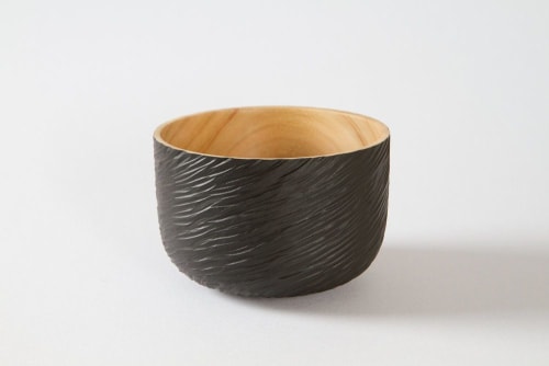 Black Hand Carved Timber Art Bowl | Tableware by From A Seed | From a Seed in Medowie
