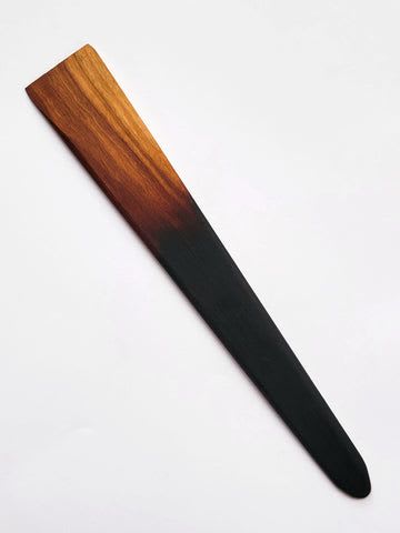 Thin Wood Spatula, Shou Sugi Ban Yakisugi Inspired Finish | Utensils by Wild Cherry Spoon Co.