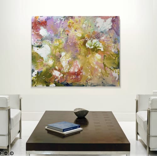 Abstracted florally inspired painting | Paintings by Tom Hoitsma