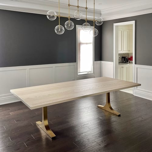 Cashmere White Thea Table | Dining Table in Tables by YJ Interiors