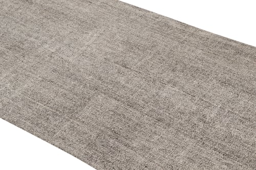 Vintage Turkish Silver Gray Wool Kilim Runner 12611 | Rugs by Rug and Kilim