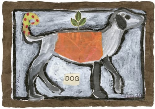 Orange Dog | Paintings by Pam (Pamela) Smilow