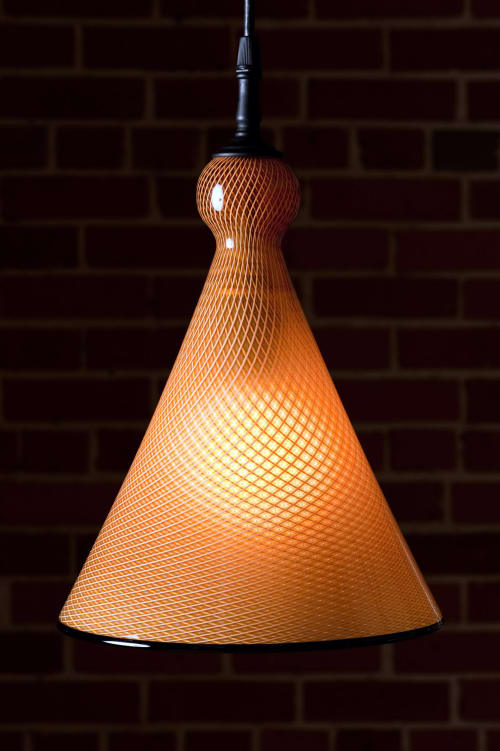 Reticello Pendant cone shape | Pendants by Pieper Glass