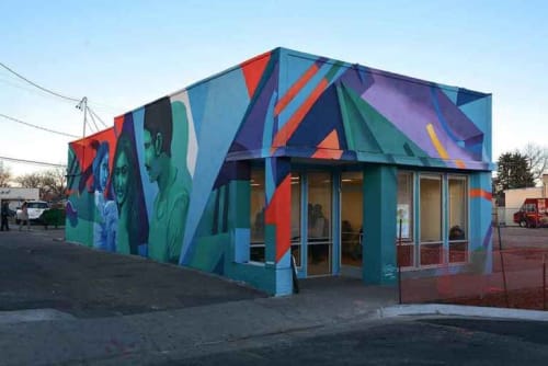 Coalescence | Murals by Bimmer T | Dayton Street Day Labor Center in Aurora