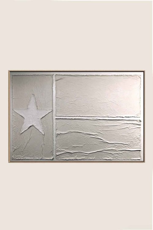 Flags TX F4060 A | Mixed Media in Paintings by Michael Denny Art, LLC