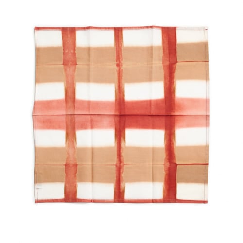 Chowk Red Cotton Table Napkin ( set of 4 ) | Linens & Bedding by Studio Variously