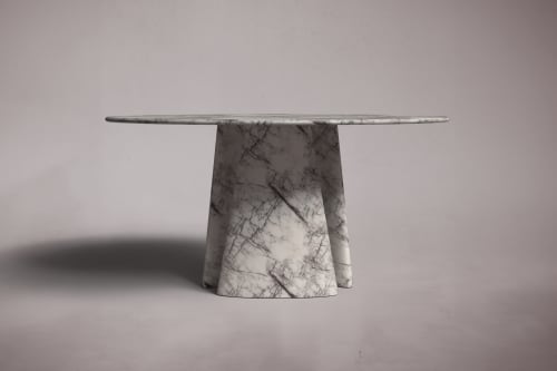 Round Marble Dining Table | Tables by HamamDecor LLC