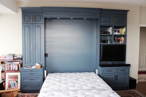 Bedroom organizer with built-in 'Murphy Bed' | Furniture by Hamilton Holmes