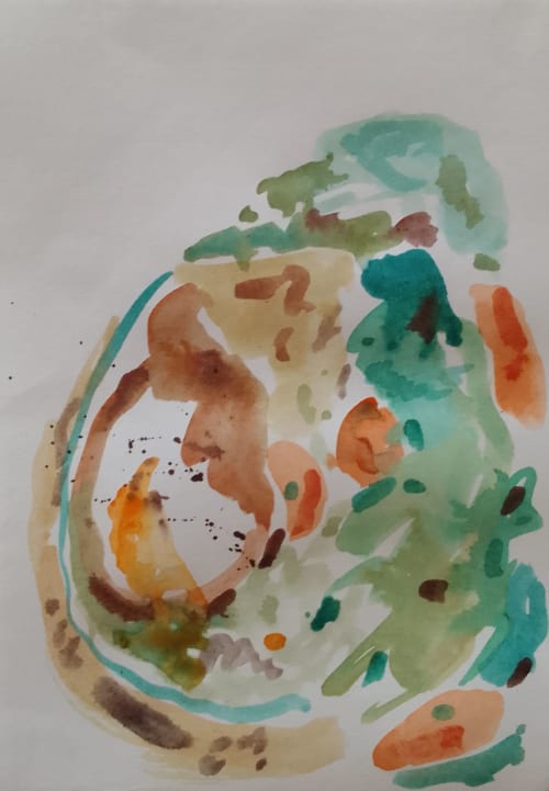 foodie 2 | Watercolor Painting in Paintings by Cumin Studio