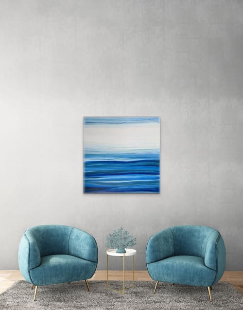 30x30 | Coastal Series | Oil on Canvas | Oil And Acrylic Painting in Paintings by Studio M.E.