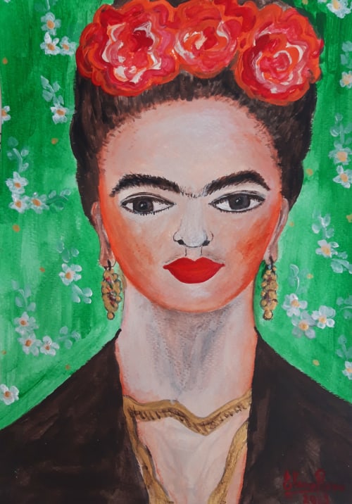 Frida (2023) | Oil And Acrylic Painting in Paintings by Elena Parau