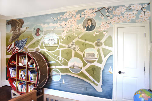 Washington DC Map Children's Mural | Murals by Nicolette Atelier