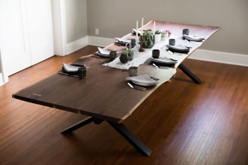 "Atlas" Black Walnut Conference / Dining Table | Tables by Big Tooth Co