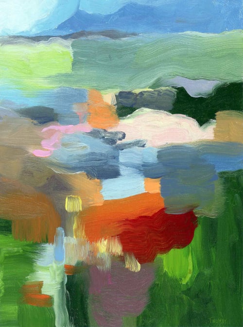 Green Blu | Oil And Acrylic Painting in Paintings by Catherine Twomey