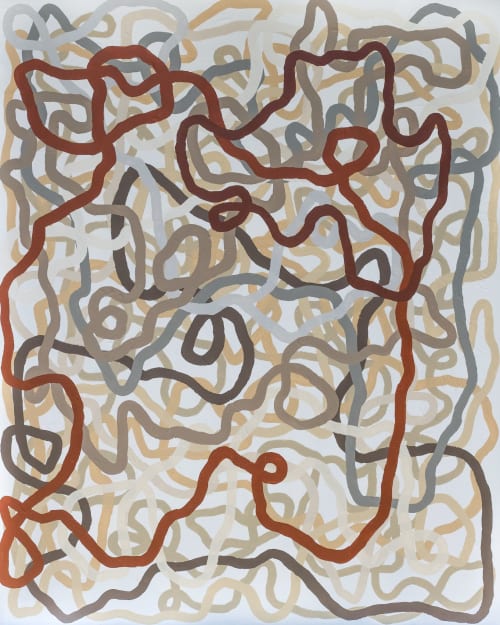 UNTITLED(Large Scribble) 50"x60" Original artwork | Mixed Media in Paintings by PAR  KER made