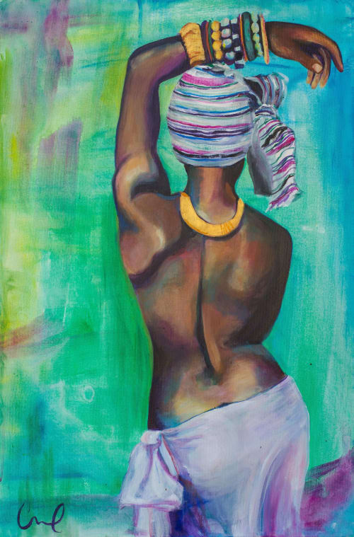 I Embody and Sheer Power | Paintings by Christina Carmel Hoyt | Westward Ho Apartments in Phoenix