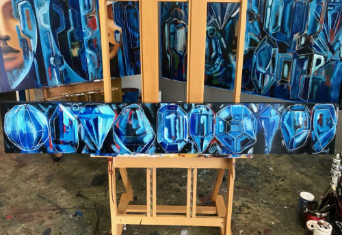 Blue Gems | Paintings by Gus Harper | Gus Harper Studio in Santa Monica