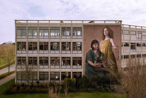 El Equilibrio | Murals by Colectivo Licuado | Ensor Instituut in Oostende