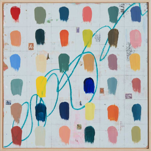 Color Wheels 1 & 2, 24"x24" | Oil And Acrylic Painting in Paintings by Bibby Gignilliat