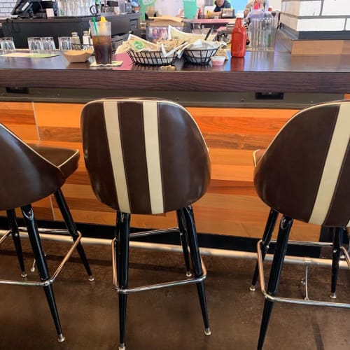 Striped Bar Stools | Chairs by Richardson Seating Corporation | Wahlburgers in Chicago