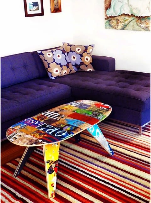 48" TWO SEATER - RECYCLED SKATEBOARD BENCH | Benches & Ottomans by Skate or Design